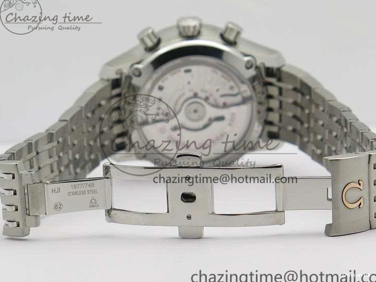 0427 HighQuality De Ville Chronograph SS OMF 1:1 Best Edition White Dial On SS Bracelet A 8151